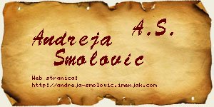 Andreja Smolović vizit kartica